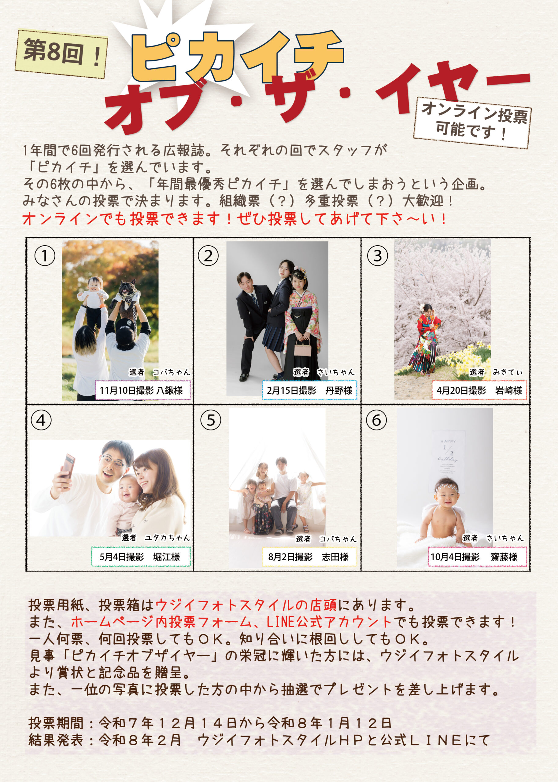 【ピカイチオブザイヤー国民投票　結果発表！】